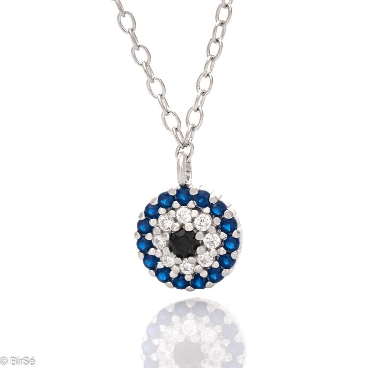 Silver necklace - Blue Eye