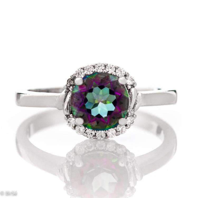 Silver Ring - Natural Mystic Topaz 2,50 ct.