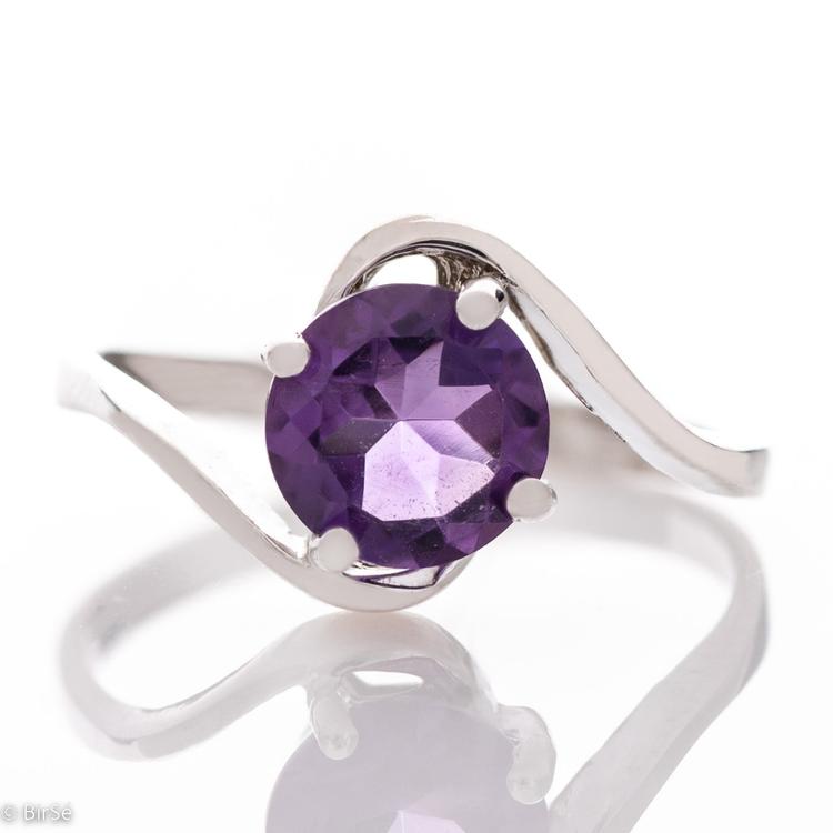 Silver ring - Natural Amethyst 1,30 ct.