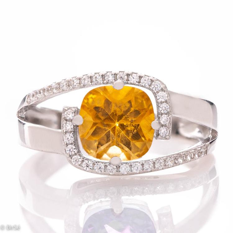 Silver ring - Natural Citrine 0,70 ct.