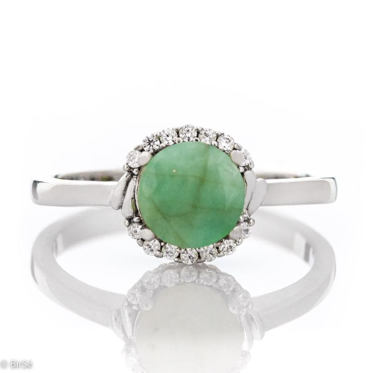 Silver Ring - Natural Emerald 2,50 ct.