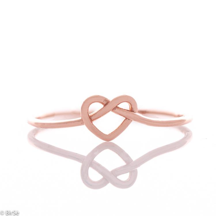 Silver Ring - Heart and Infinity