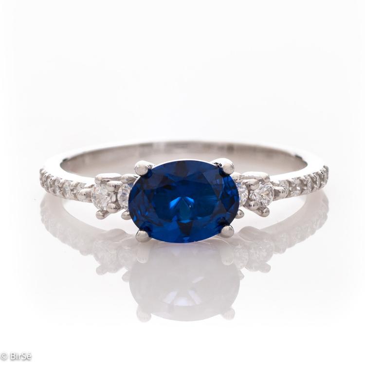 Silver Ring - Sapphire