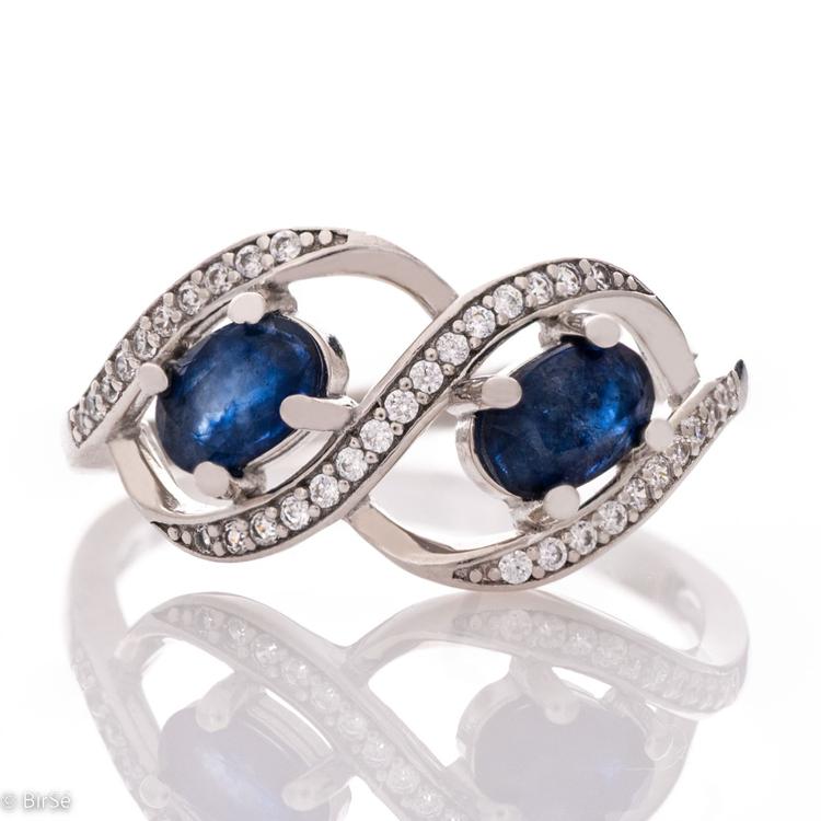Silver ring - Natural Sapphire 0,70 ct.