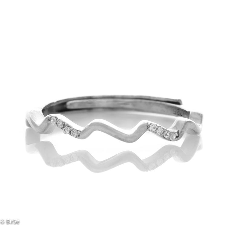 Silver Ring - Zig - Zag