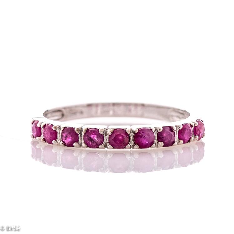 Silver Ring - Natural Ruby 1,35 ct.