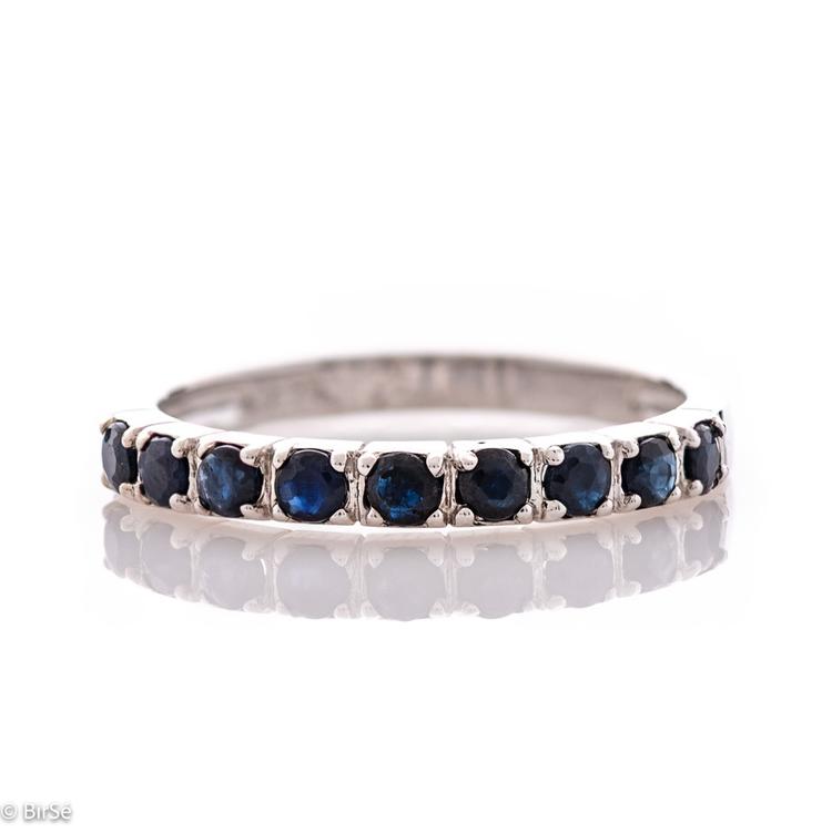 Silver Ring - Natural Sapphire 1,35 ct.