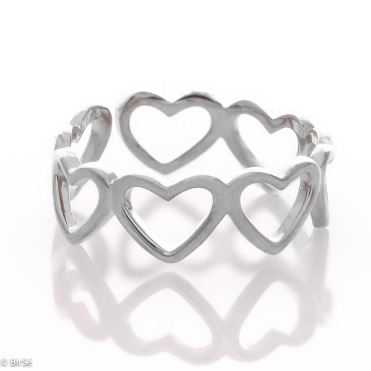 Silver Ring - Hearts