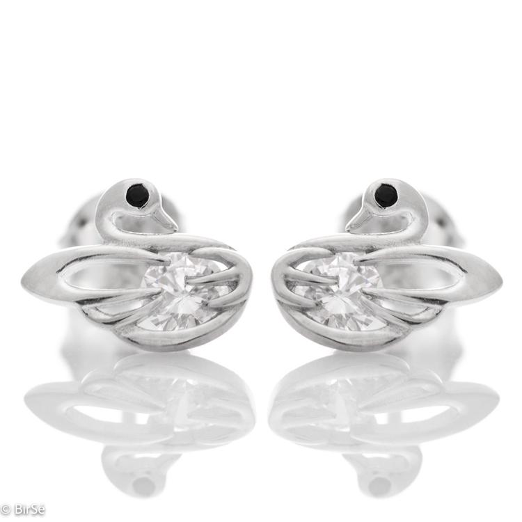 Silver earrings - Poultry