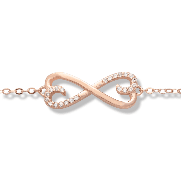 Silver Bracelet - Pink Infinity 