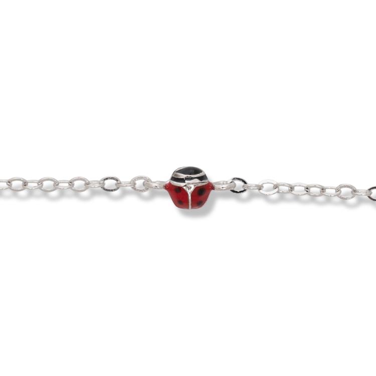 Silver bracelet - Ladybug