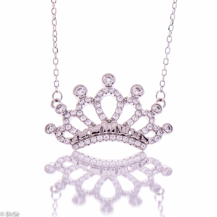 Silver necklace - Crown