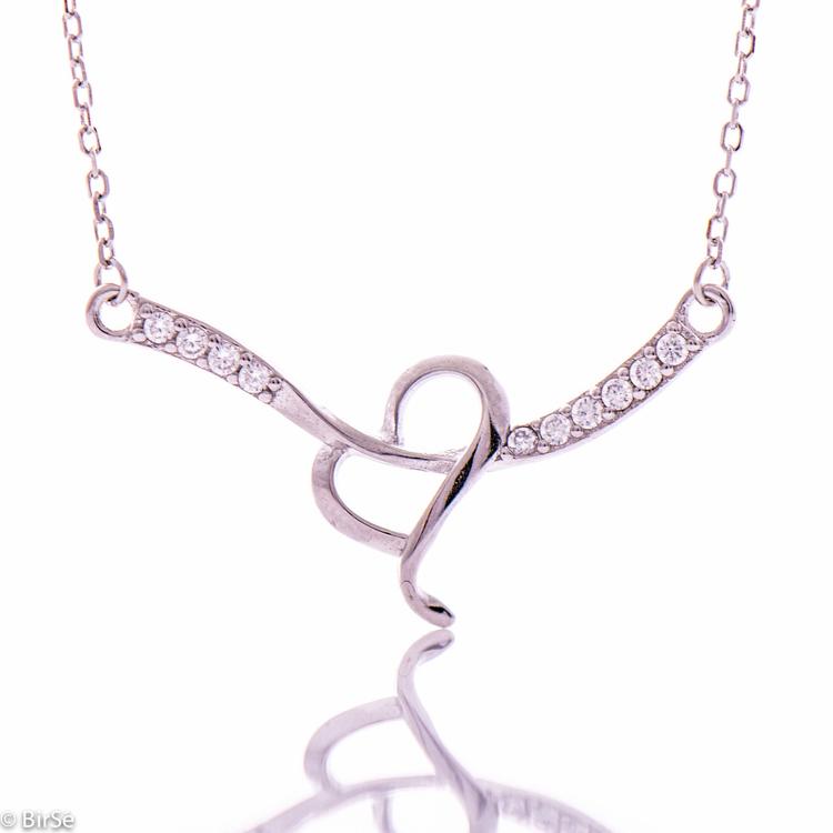 Silver Necklace - Heart