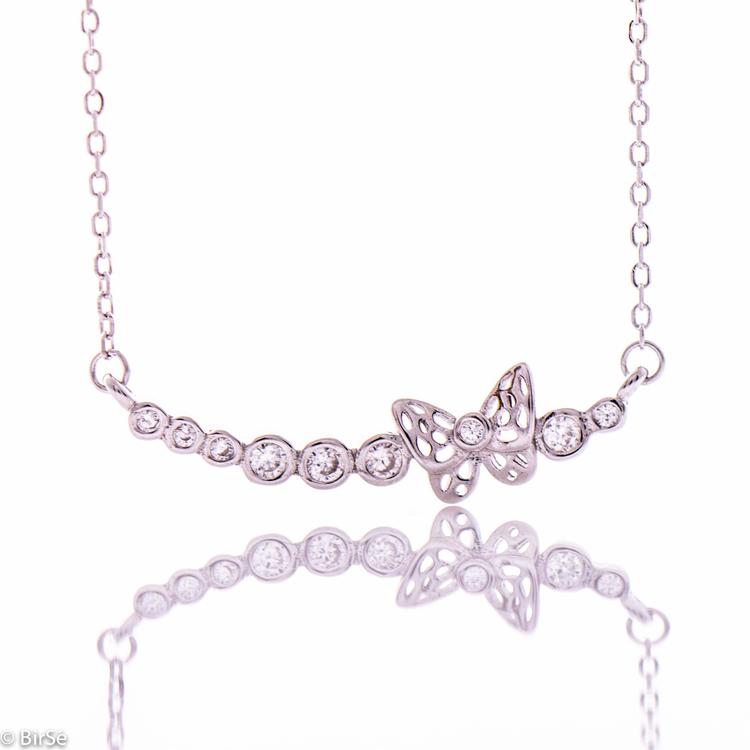 Silver necklace - Butterfly