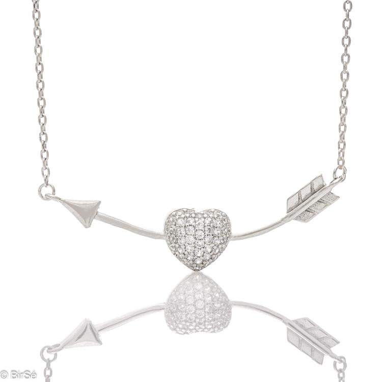 Silver Necklace - Heart in Love