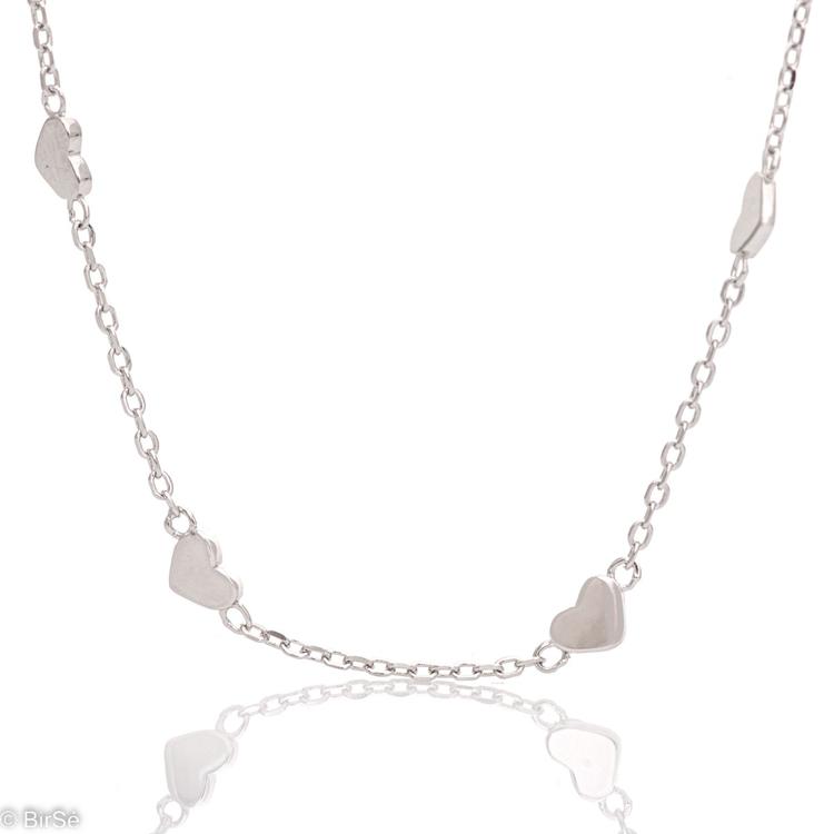 Silver Necklace - Hearts