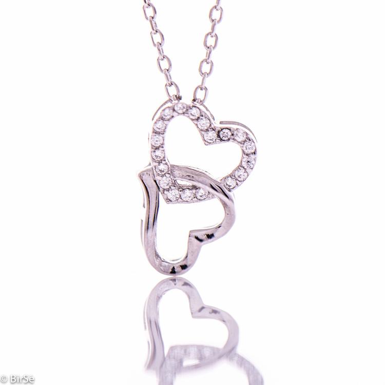 Silver Necklace - Heart