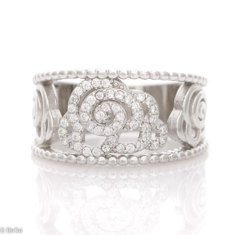 Silver Ring - Rose