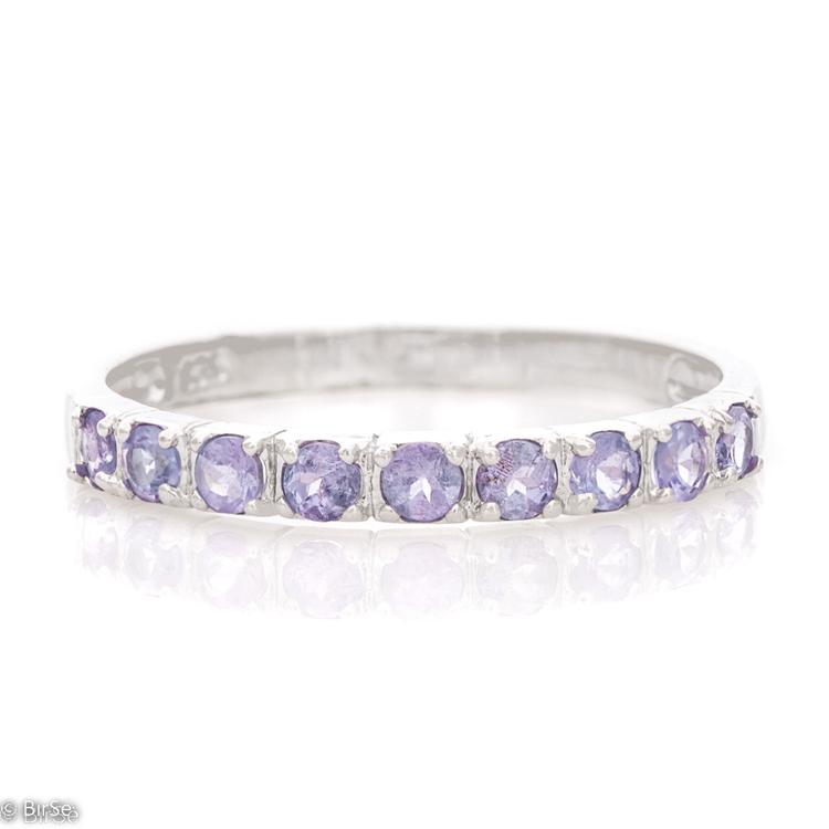 Silver ring - Natural Tanzanite 0,36 ct.