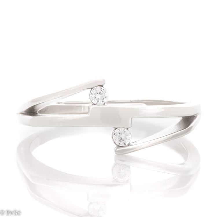 Silver Ring - Two Zircons