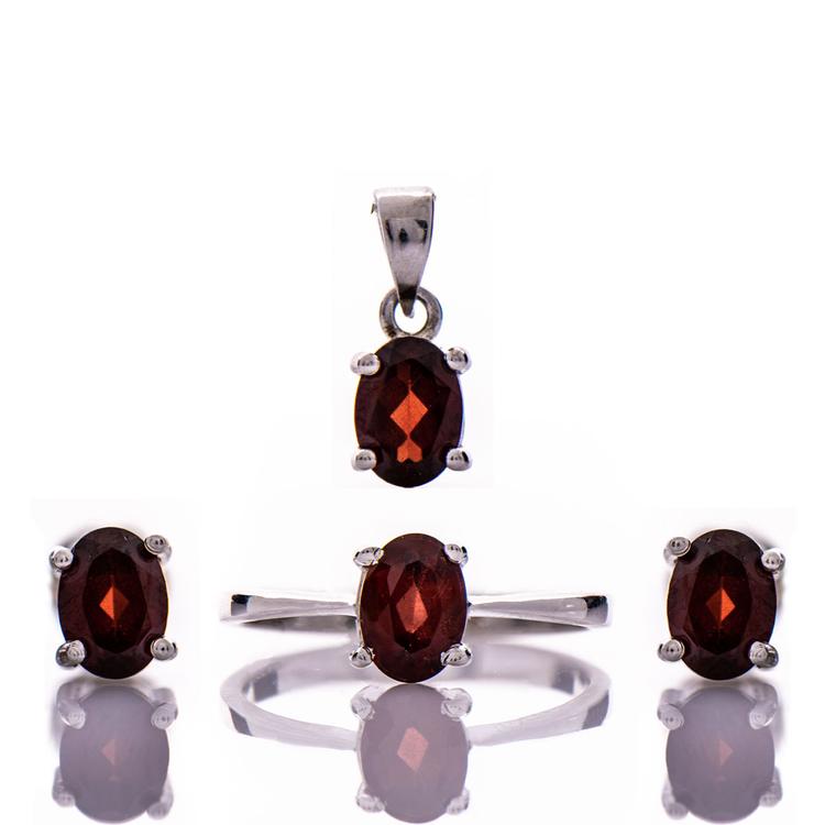 Silver set - Garnet