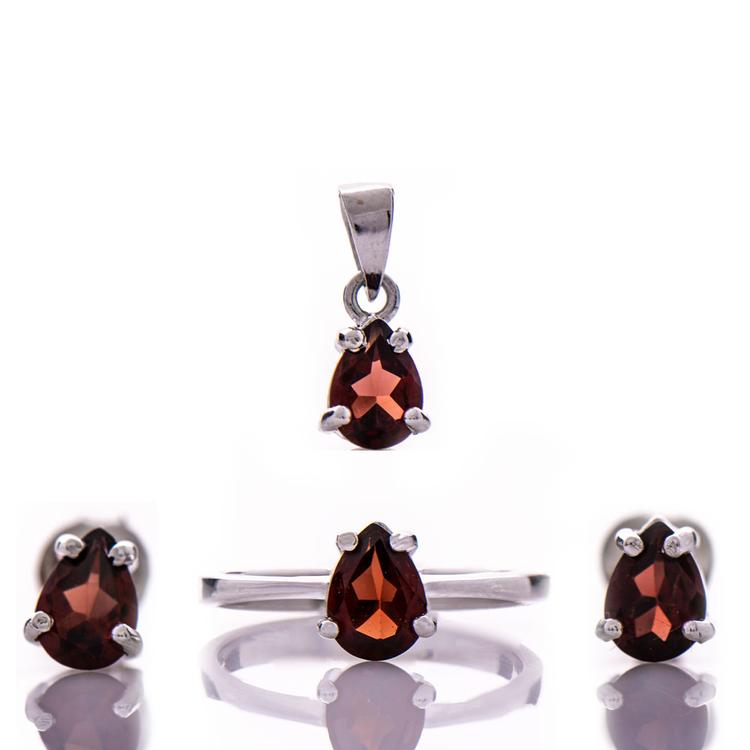 Silver set - Garnet