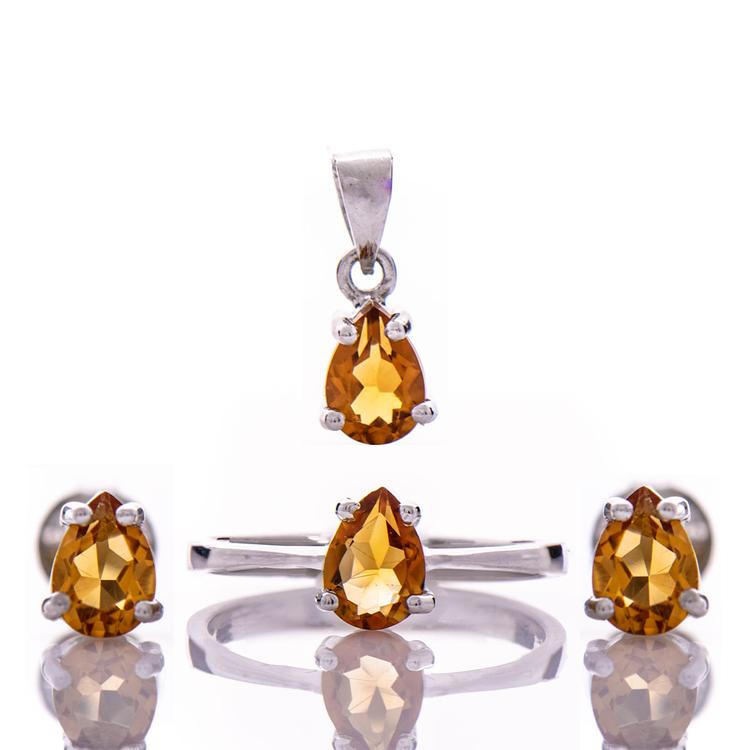 Silver set - Citrine 