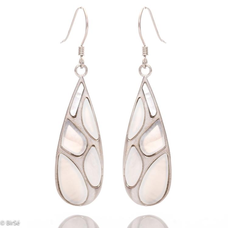 Silver earrings - Mother of pearl