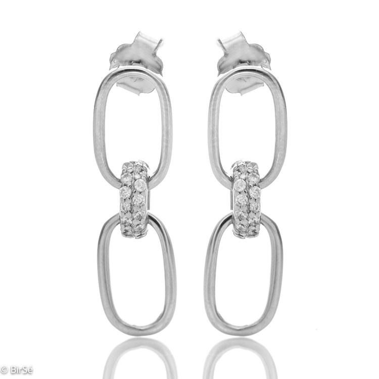 Silver earrings