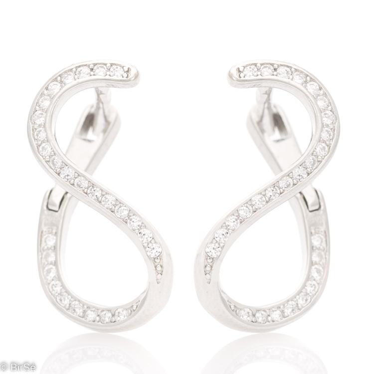 Silver earrings - Eights