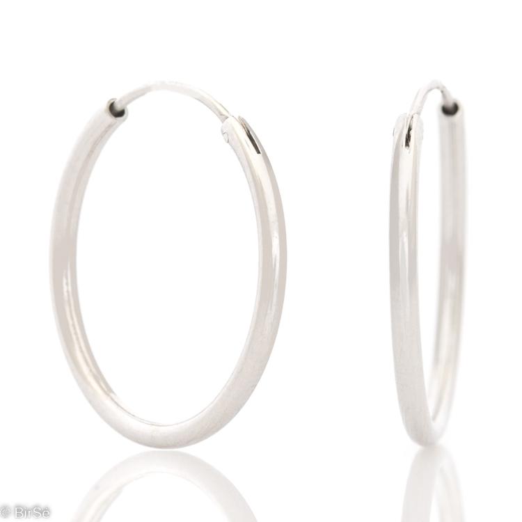 Silver earrings - Classic Rings