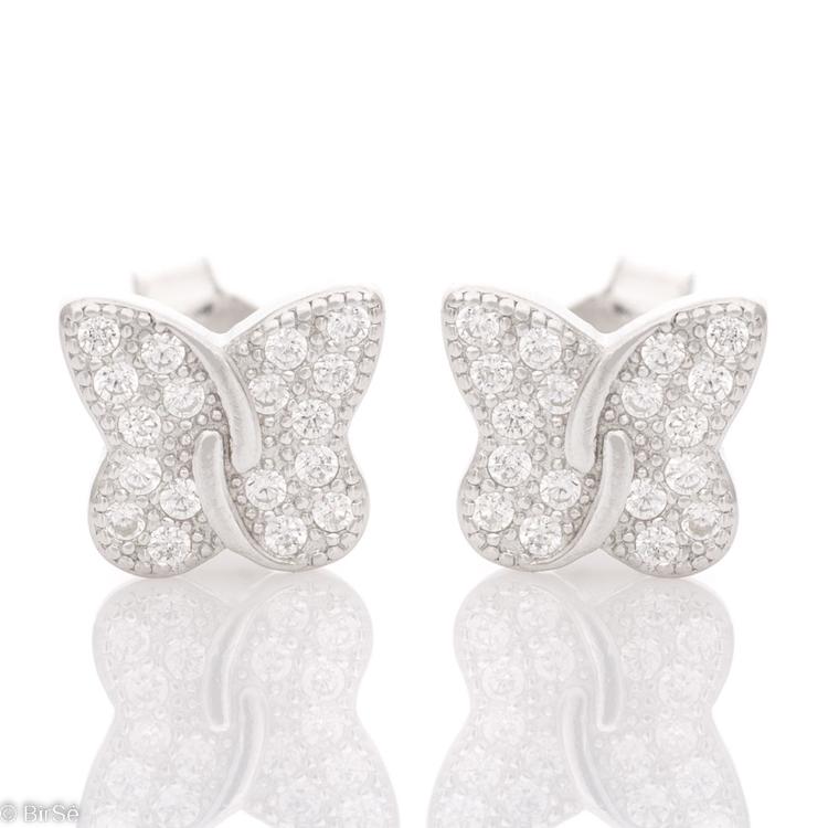 Silver earrings - Butterflies