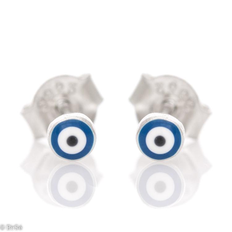 Silver earrings - Blue eye 