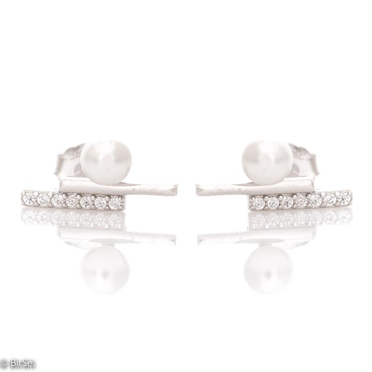 Silver earrings - Pearl Tenderness