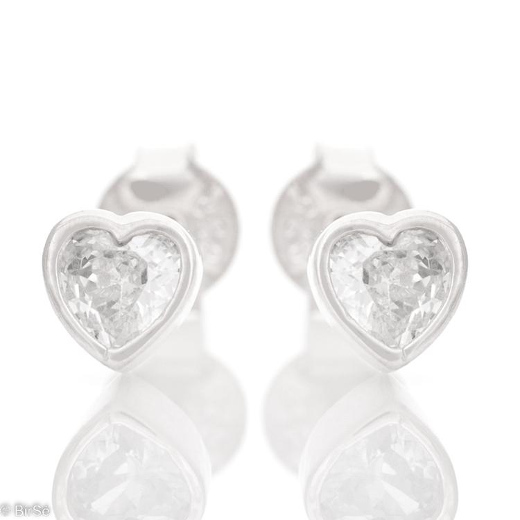 Silver earrings - Small Hearts