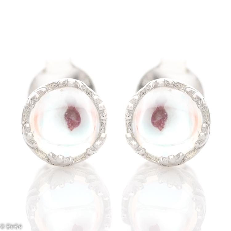 Silver earrings - Moonstone