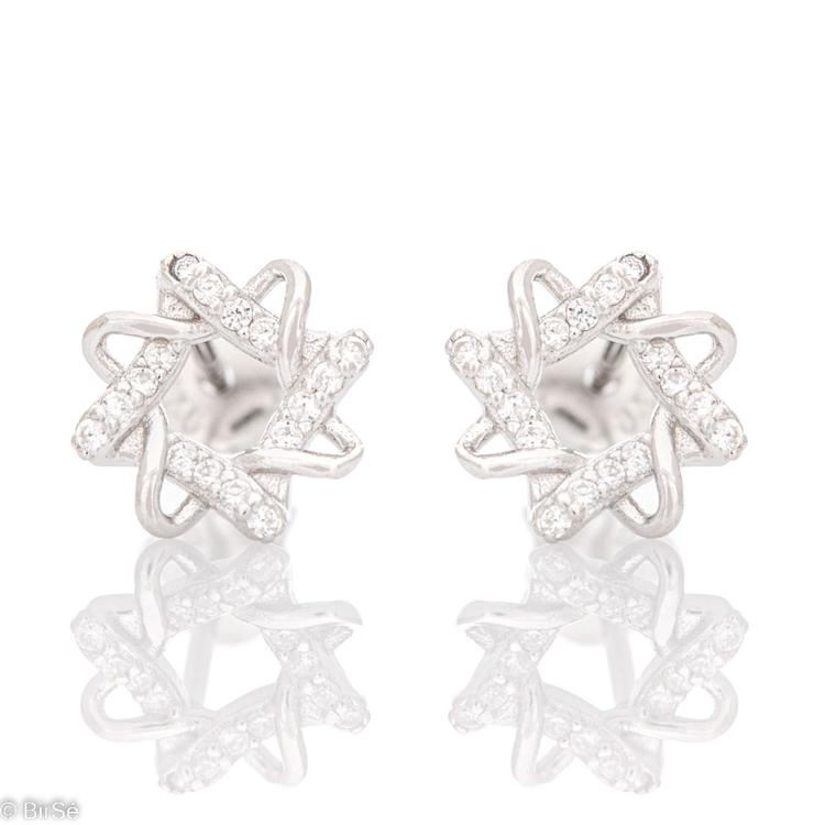 Silver earrings - Exquisite Duet