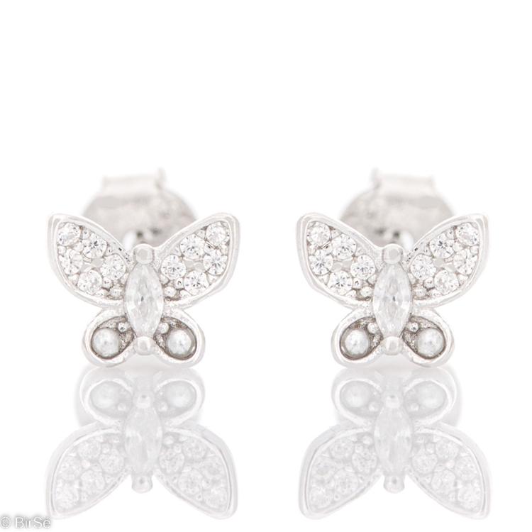 Silver earrings - Butterfly