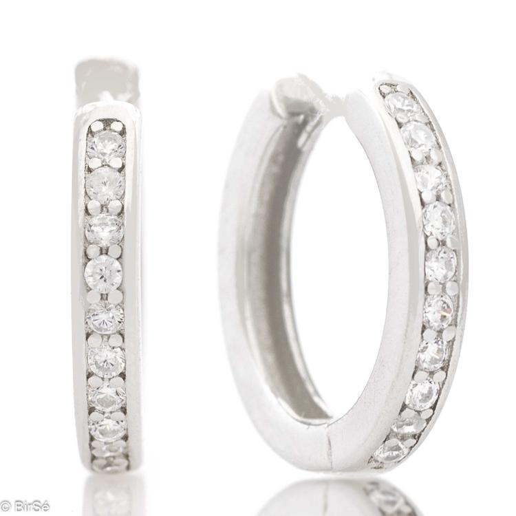 Silver earrings - Glamorous rings 