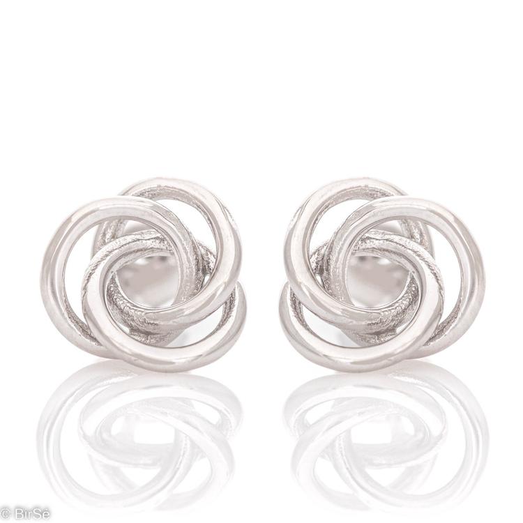 Silver earrings - Flower