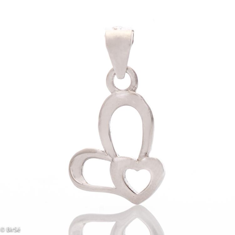 Silver Pendant - Hearts