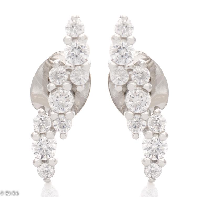 Silver Earrings - Glitter of Zirconi