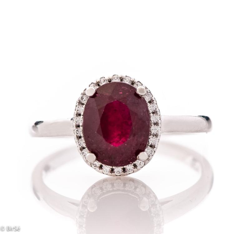 Silver Ring - Natural Ruby 2,20 ct.