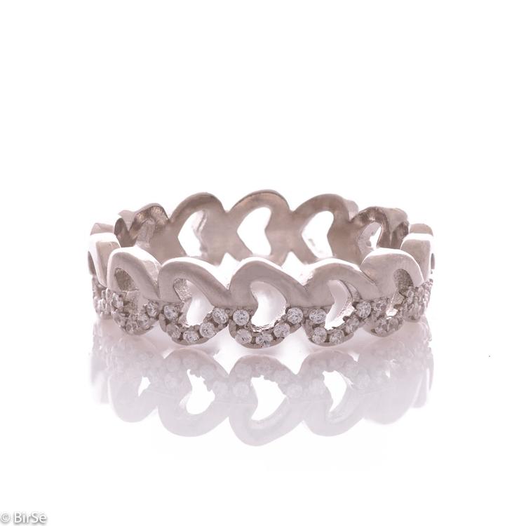 Silver Ring - Hearts
