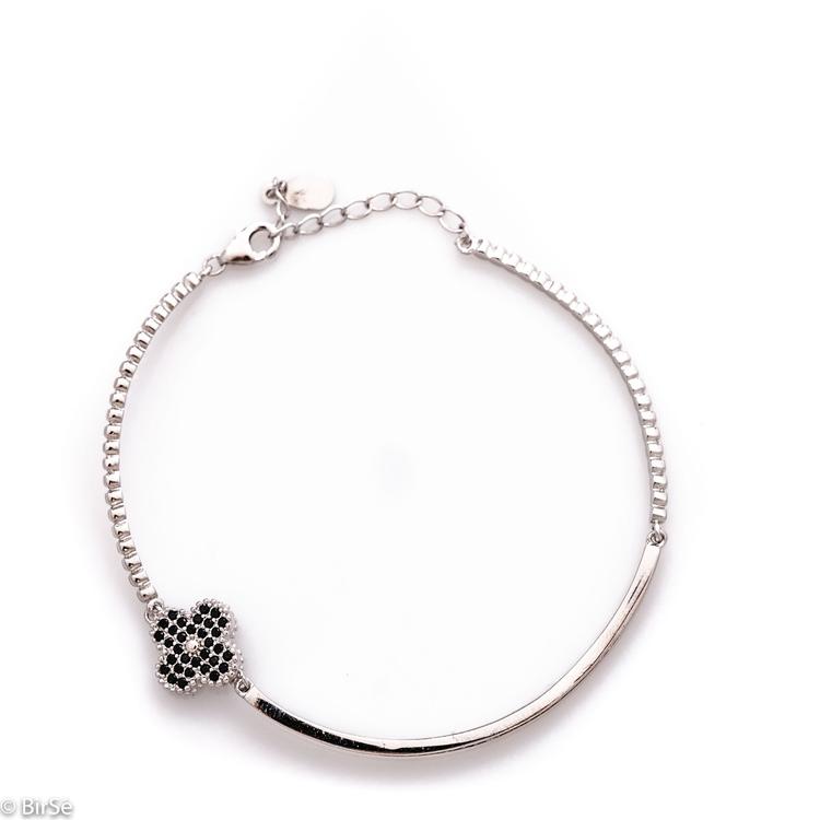 Silver bracelet - Clover