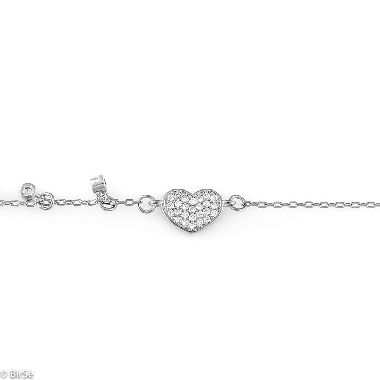 Silver bracelet - Heart 139