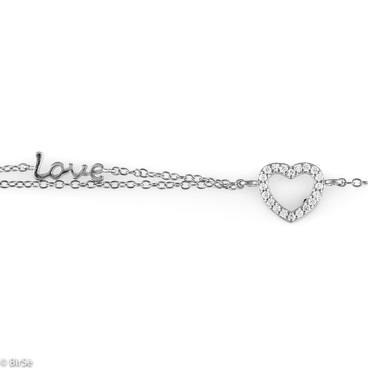 Silver bracelet - Heart 145