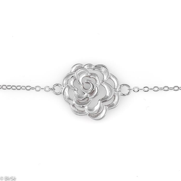 Silver bracelet - Flower 167