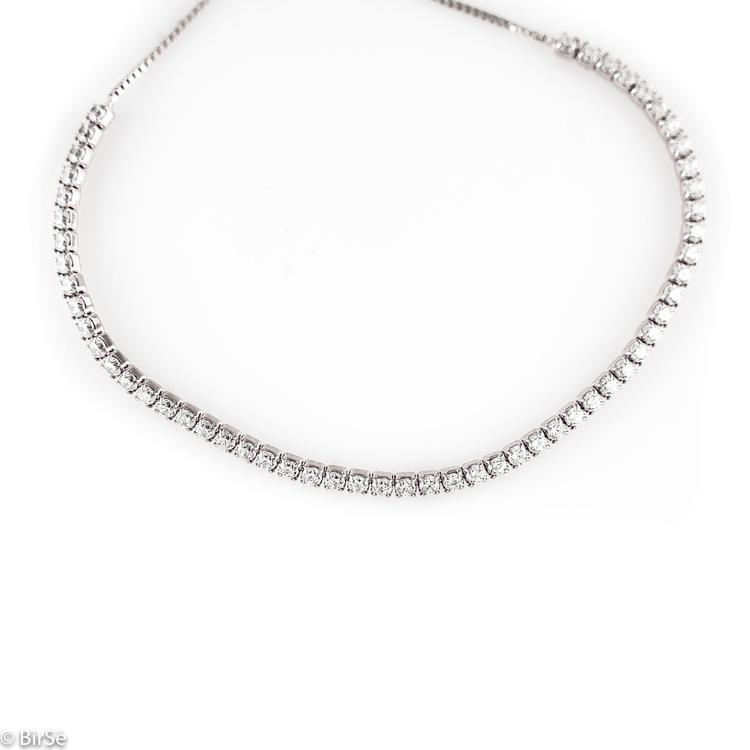 Silver bracelet - Zirconi (medium)