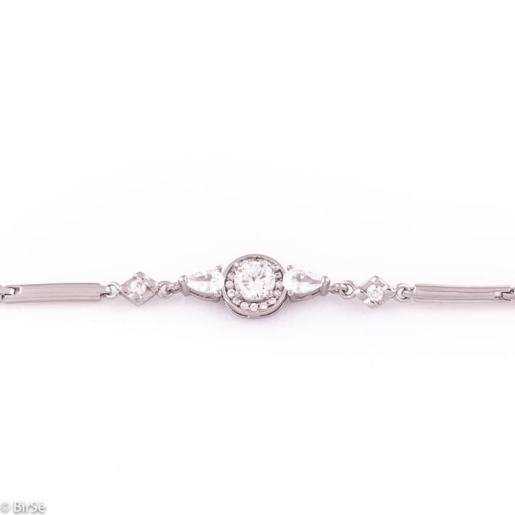 Silver bracelet - Zircon